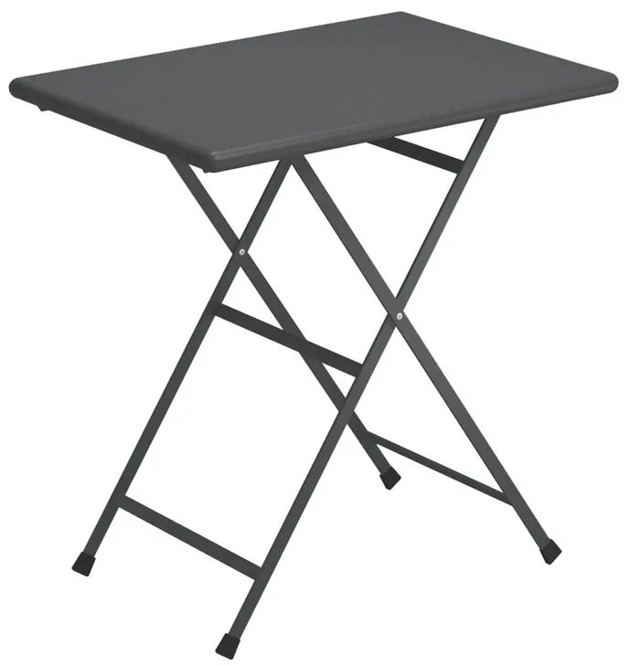 Tavolino da esterno pieghevole Cassis OASI BY EMU struttura e superficie in acciaio grigio per 2 persone 70x50cm
