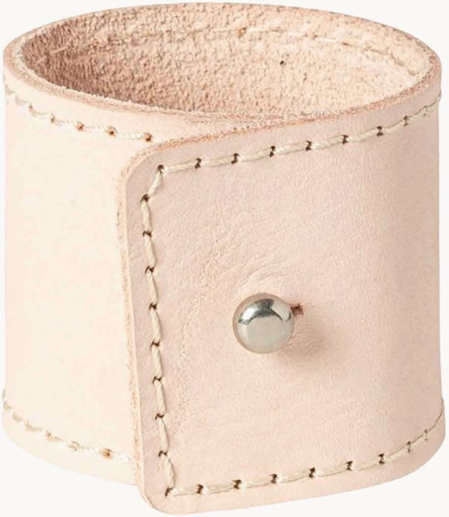 Set di 4 portatovaglioli in pelle Blush