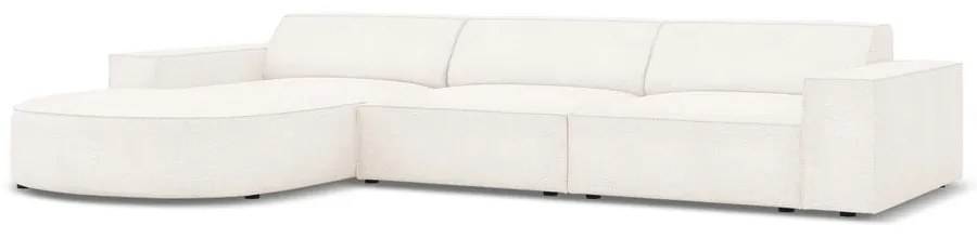 Divano angolare beige in tessuto bouclé (angolo sinistro) Jodie - Micadoni Home