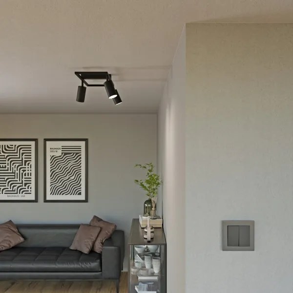 Faretto 3xGU10/30W/230V nero