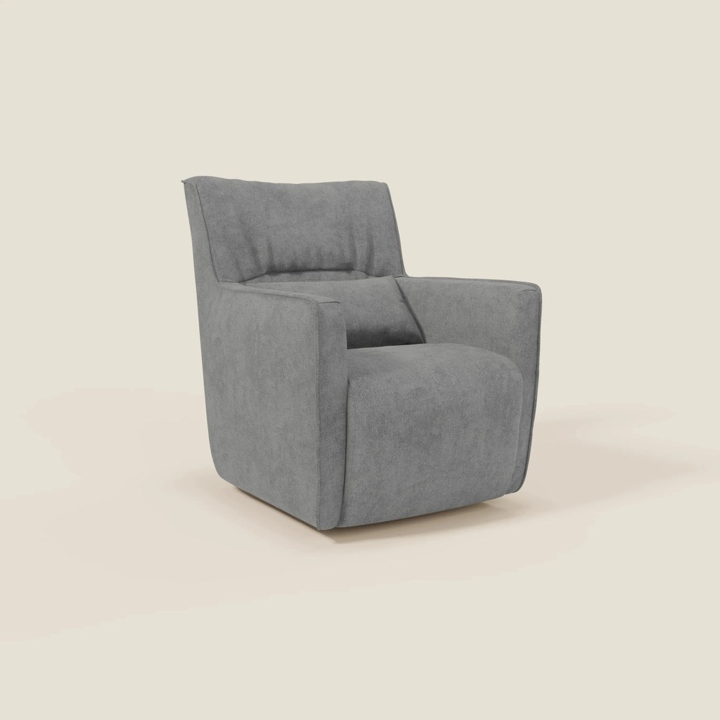 Tulla Poltrona girevole in tessuto impermeabile T02 grigio