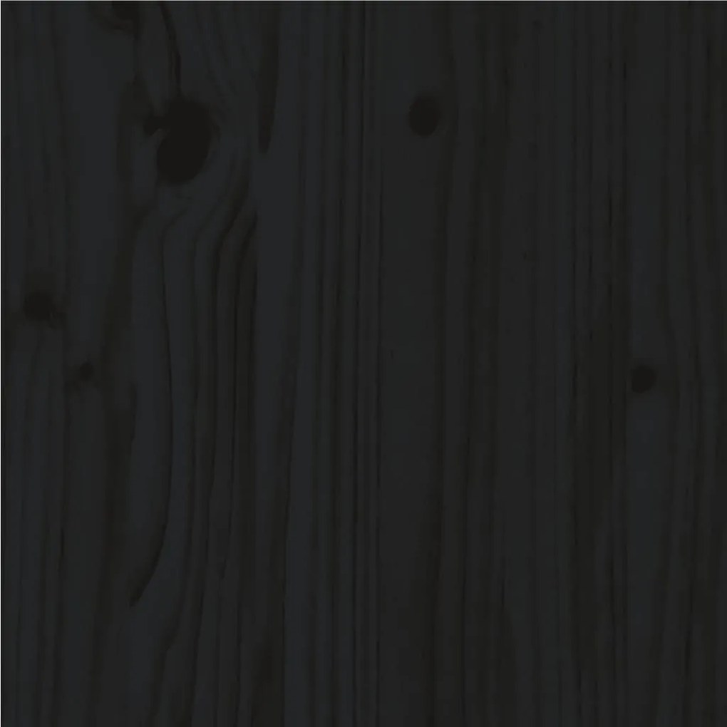 Giroletto Nero in Legno Massello 150x200 cm King Size