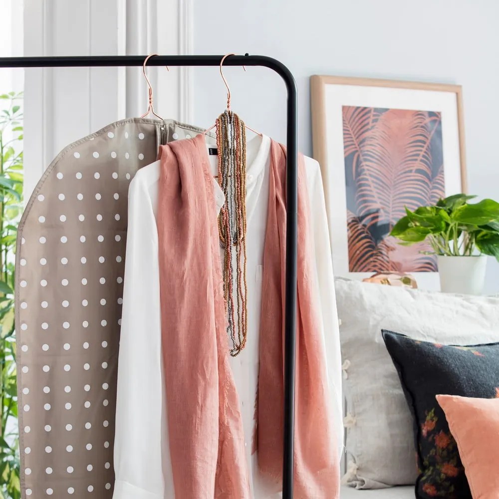 Copriabiti beige a pois, 100 cm Rivoli - Compactor