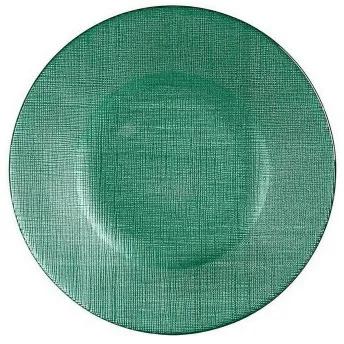 Piatto da pranzo Verde Vetro 21 x 2 x 21 cm (6 Unità)