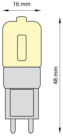 SET 3x Lampadina LED ECOLINE G9/2,5W/230V 3000K - Brilagi
