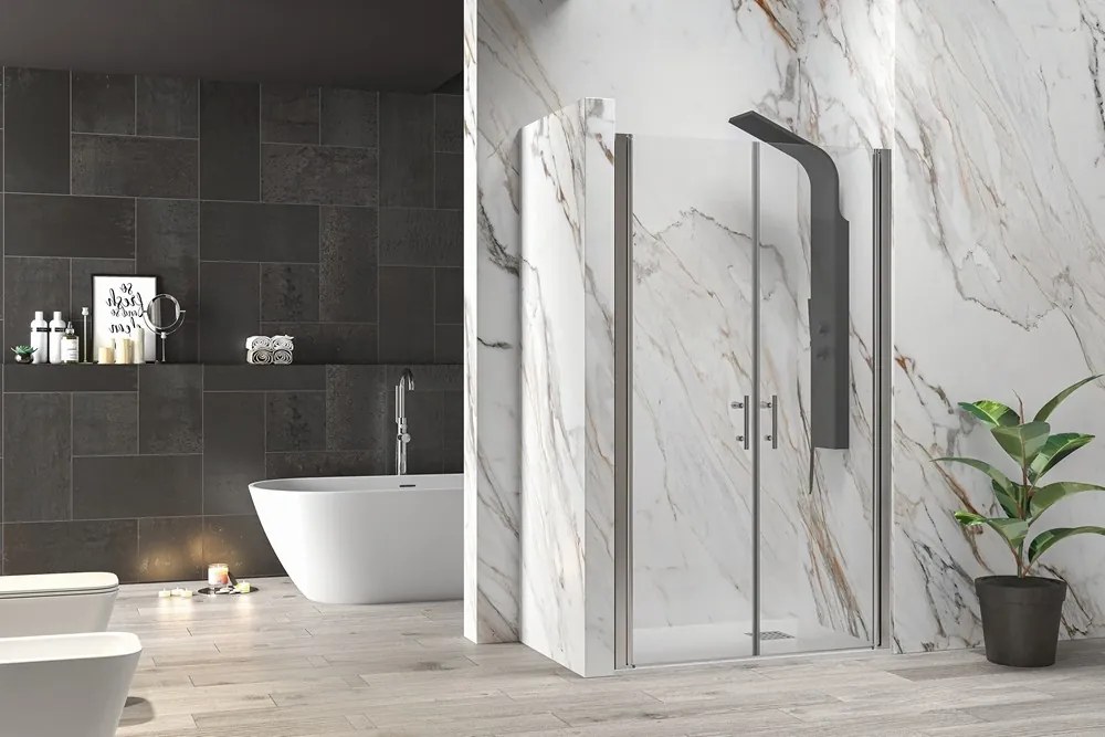 Doccia nicchia doppio battente 70cm altezza 190 cm | KS2800-SALOON - KAMALU