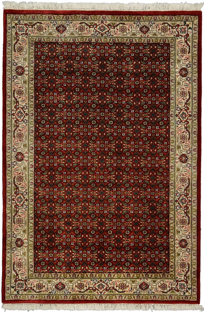 Tabriz Tappeto orientale 130x190 Rosso (Indian) Annodato A Mano