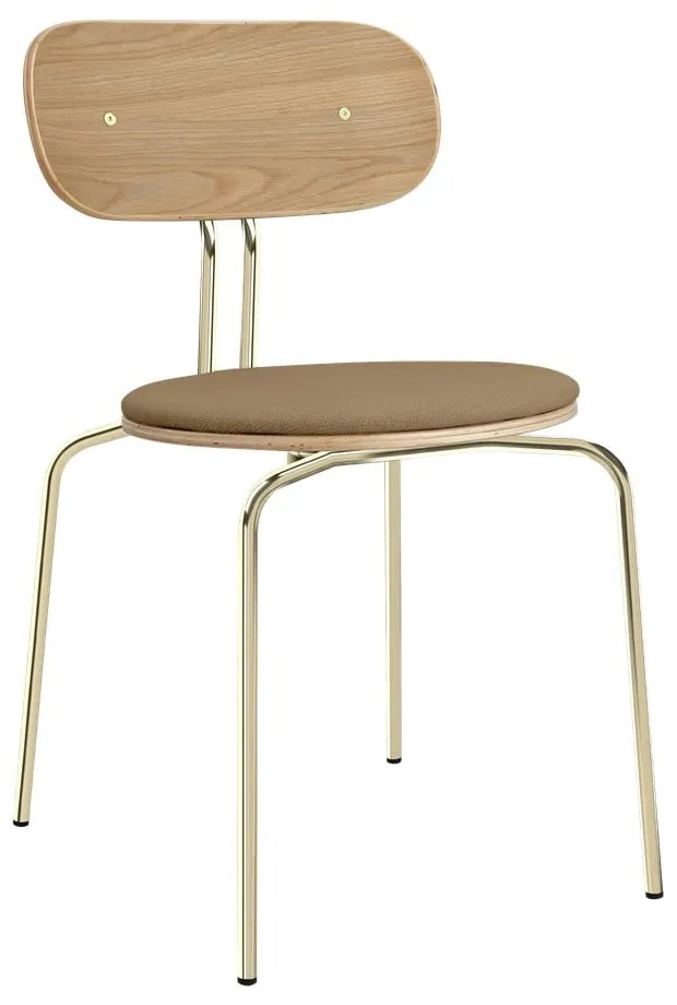 Sedie da pranzo in marrone chiaro dorato Curious - UMAGE