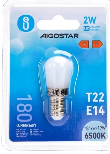 Lampadina LED per frigorifero T22 E14/2W/230V 6500K - Aigostar