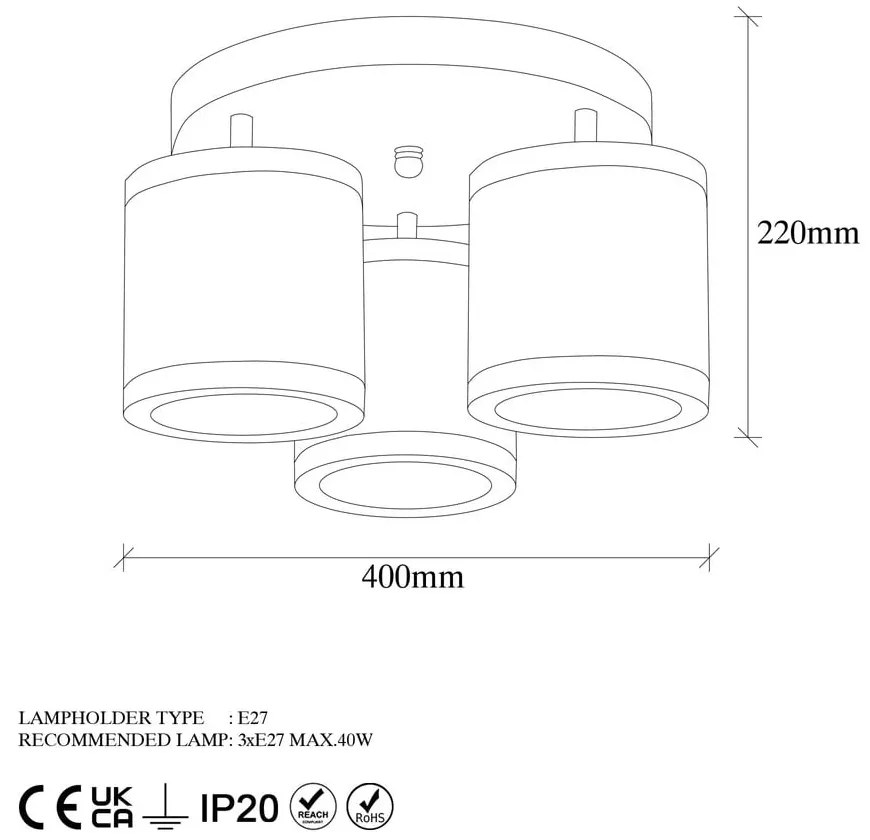 Plafoniera color bronzo Way – Opviq lights
