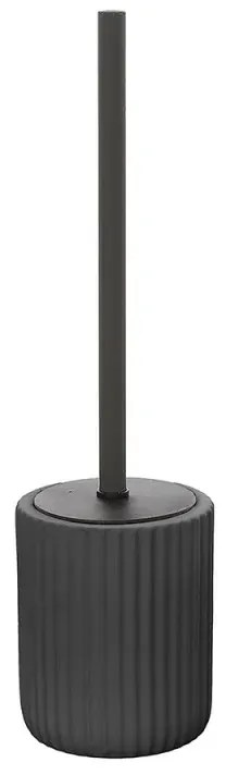 Scopino wc nero in ceramica soft touch con setole nere Spring