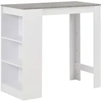 Tavolo da Bar con Ripiano Bianco 110x50x103 cm cod mxl 29866