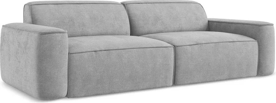 Divano grigio chiaro con rivestimento in ciniglia 244 cm Omao – Makamii