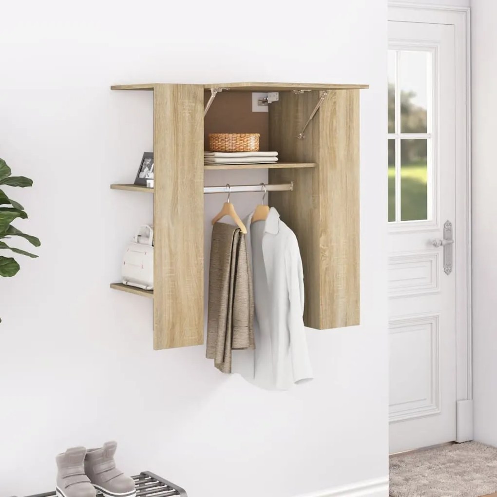 Scaffale Ingresso Rovere Sonoma 97,5x37x99 Cm Legno Multistrato /