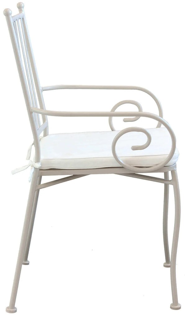 VENTUS - poltrona da giardino in ferro completa di cuscino