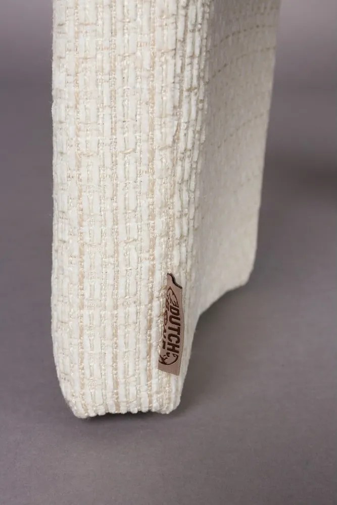 Sedia da pranzo color crema in imbottito con braccioli Medina – Dutchbone