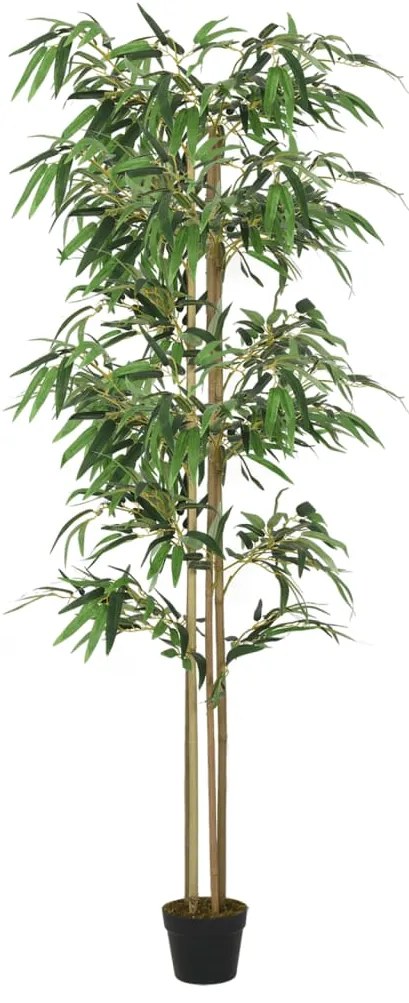 Albero Bambù Artificiale 988 Foglie 150 cm Verde