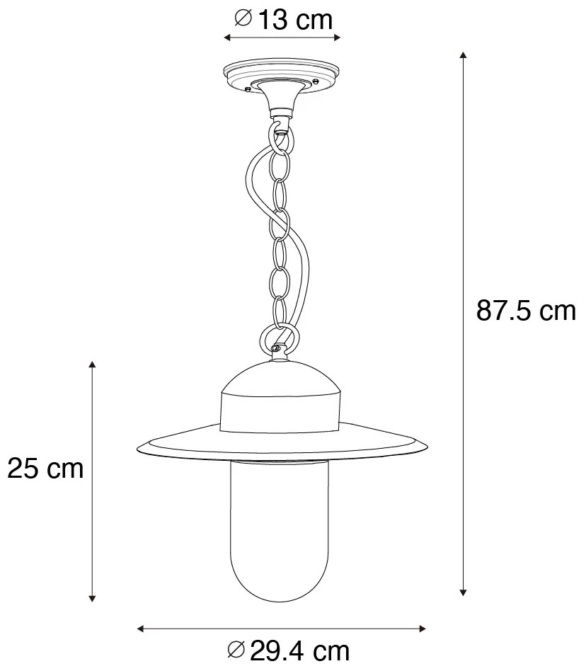 Lampada a sospensione da esterno moderna verde scuro IP44 - Kansas