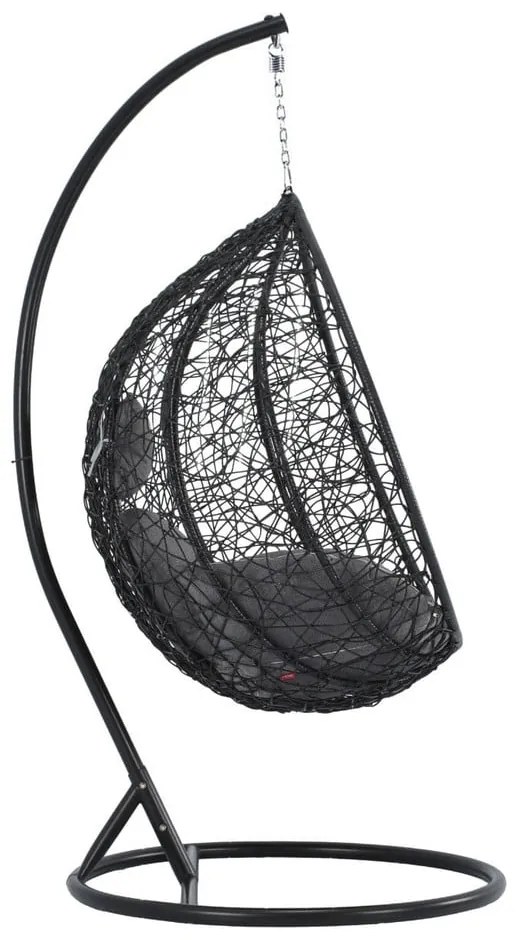 Poltrona sospesa grigio scuro in rattan artificiale Noela - Bonami Selection