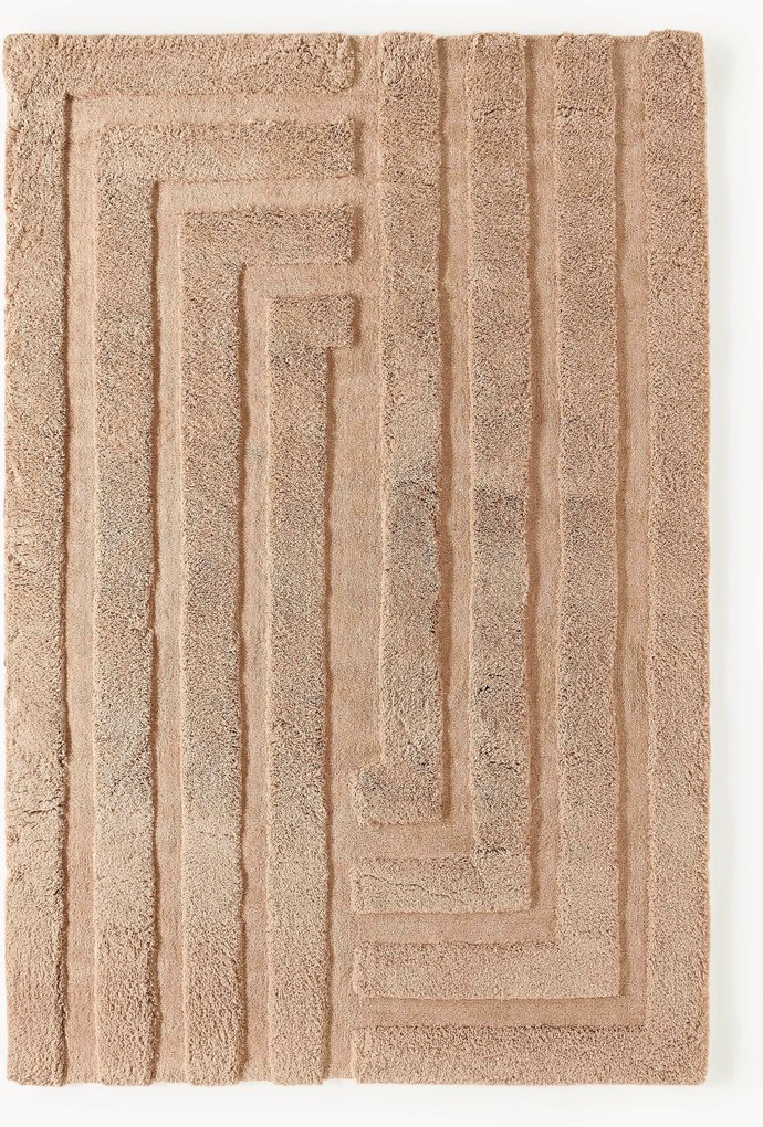 Tappeto soffice a pelo lungo con motivo in rilievo Genève