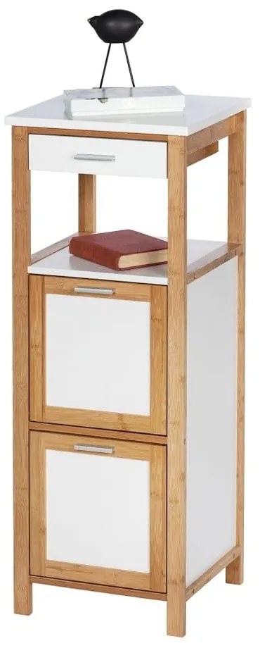 Mobile da bagno in bambù con 2 ripiani e spazio di archiviazione Finja - Wenko