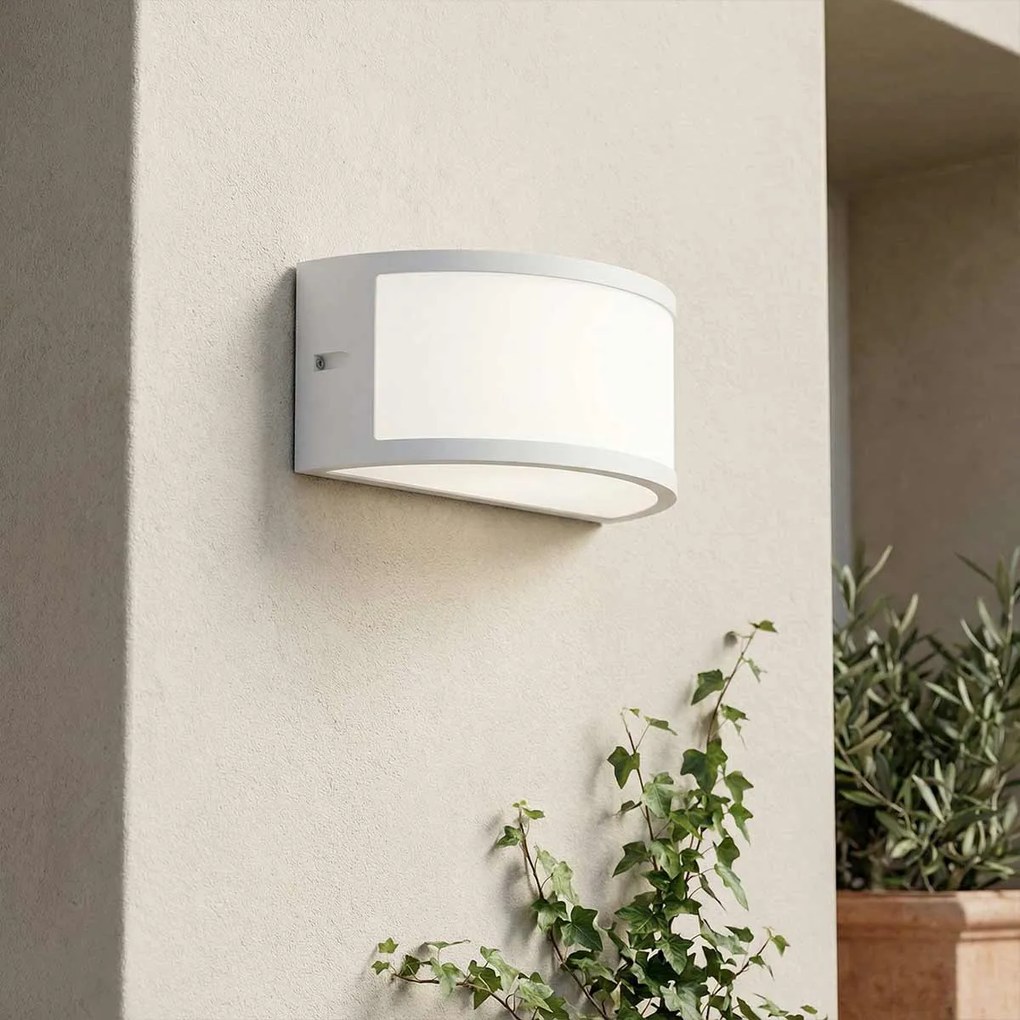 Applique Moon Design - E27 Bianca Curva per Esterni IP65