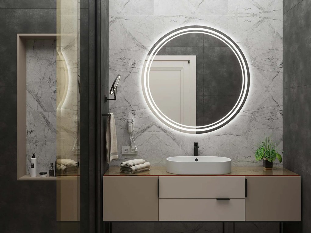 Specchio rotondo con illuminazione LED C5