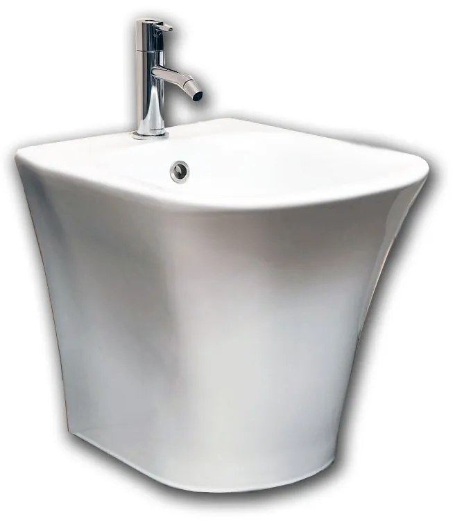 Antonio Lupi Cabo22 Bidet Monoforo a Pavimento 37x54x41 cm in Ceramica Bianco lucido