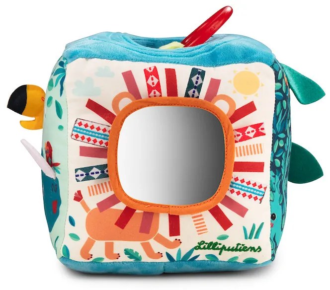 Lilliputiens - Cubo tessile per le attività della giungla