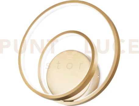 Oz applique a parete led smd 26 w on-off 2650 lm 4000 k ottone