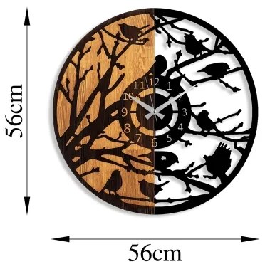 Orologio da parete diametro 56 cm 1xAA legno/metallo