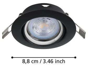 Eglo 901755 - SET 3x Lampada LED da incasso FAVAZZINA 1xGU10/4W/230V nero
