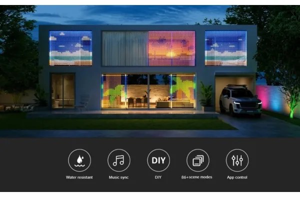 Govee - RGBIC Curtain Lampada 520 LED 1,5x2m Wi-Fi IP65