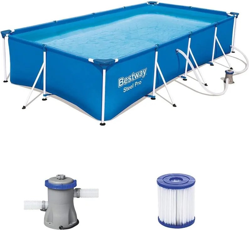 Piscina rettangolare Steel Pro 400x211x81cm Bestway 56424