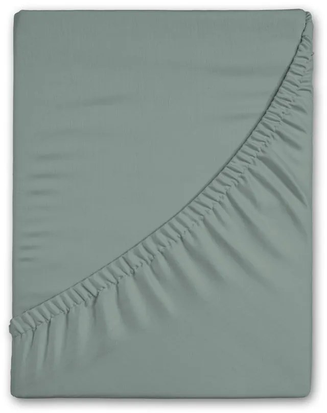 Lenzuolo con angoli verde in flanella 180x200 cm – Good Morning