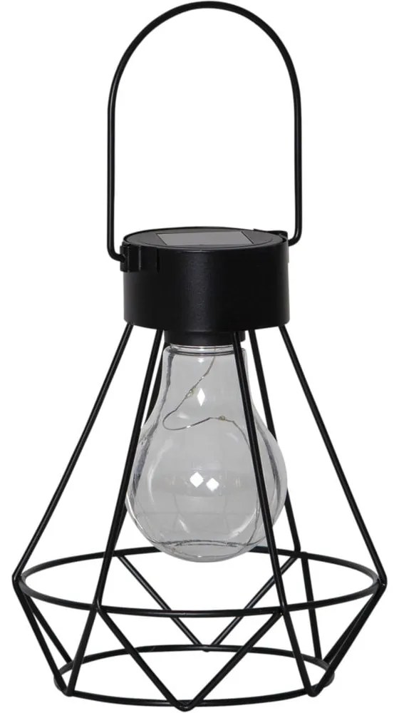 Lanterna LED nera, altezza 15,5 cm Eddy - Star Trading