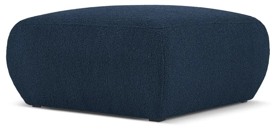 Sgabello in tessuto bouclé blu scuro Molino - Micadoni Home
