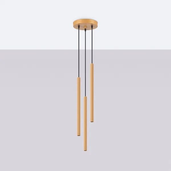 Sollux SL.1342 - Lampadario a sospensione con filo ARCHE 3xG9/8W/230V oro