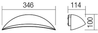 Redo 90236 - Applique da esterno LED PALMA LED/18W/230V IP54 marrone