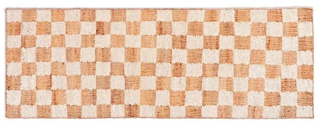 Check Wool Jute Runner 70x180 Off-white/Natural - Ferm Living