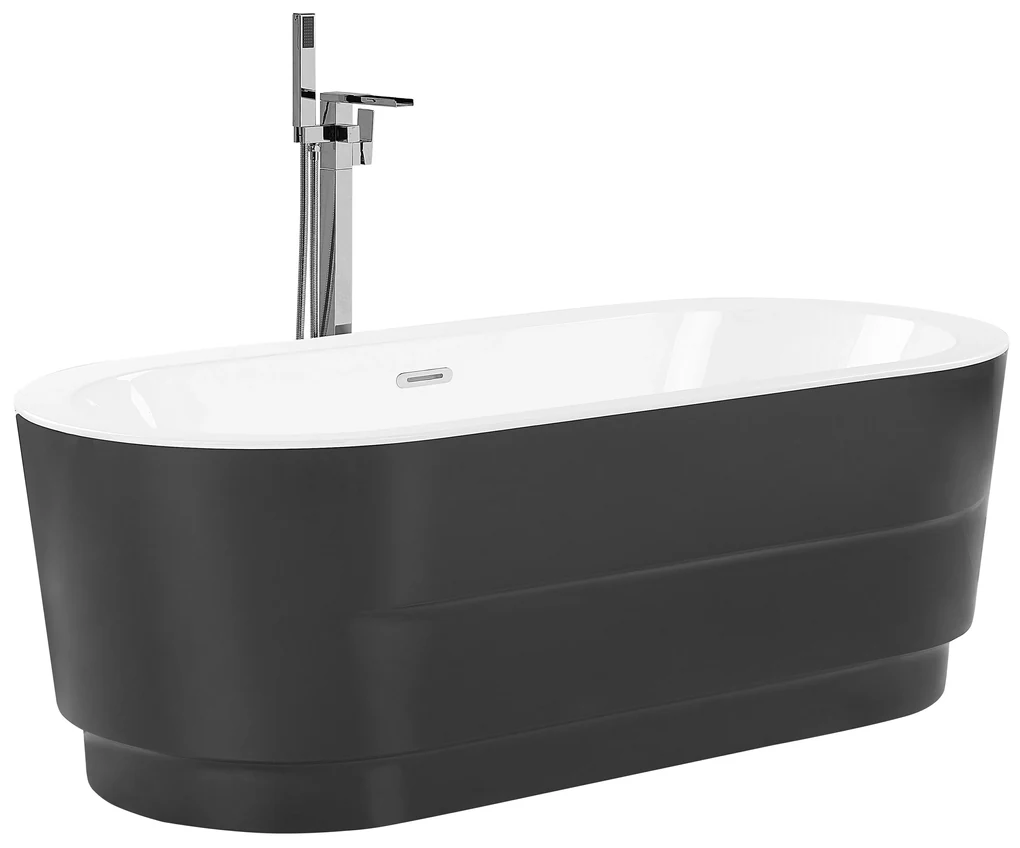 Vasca Freestanding Ovale SPALINA - 170x80 Cm, Acrilico Rinforzato, 4 Piedi Regolabili - Design Elegante - Foto 7