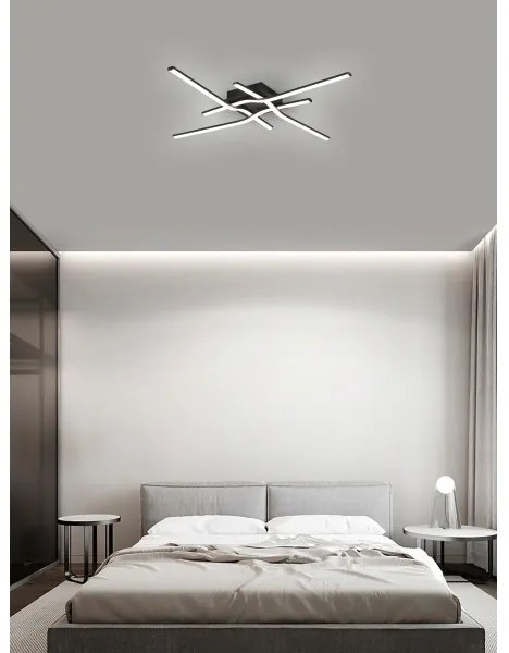 Brilagi - Plafoniera LED STRIPES LED/38W/230V nera