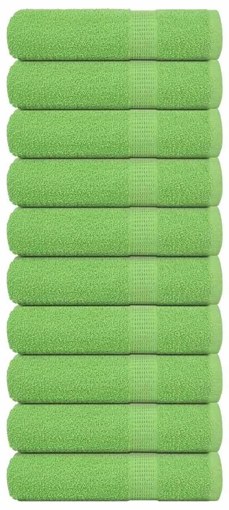 Asciugamani 10 Pz Verde Mela 50x100 Cm 360 G/m² 100% Cotone /
