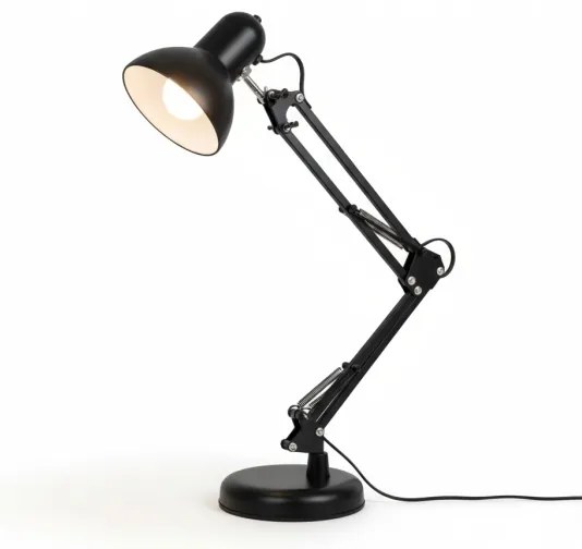 Lampada da tavolo con clip 2 in 1, 1xE27/60W/230V, nera