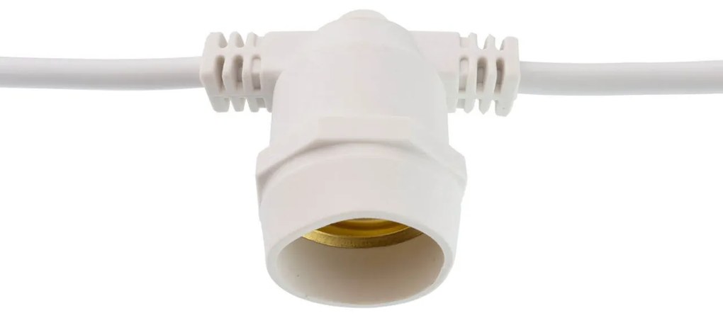 Catenaria da 10m IP65 con 10 Portalampada E27 Bianco