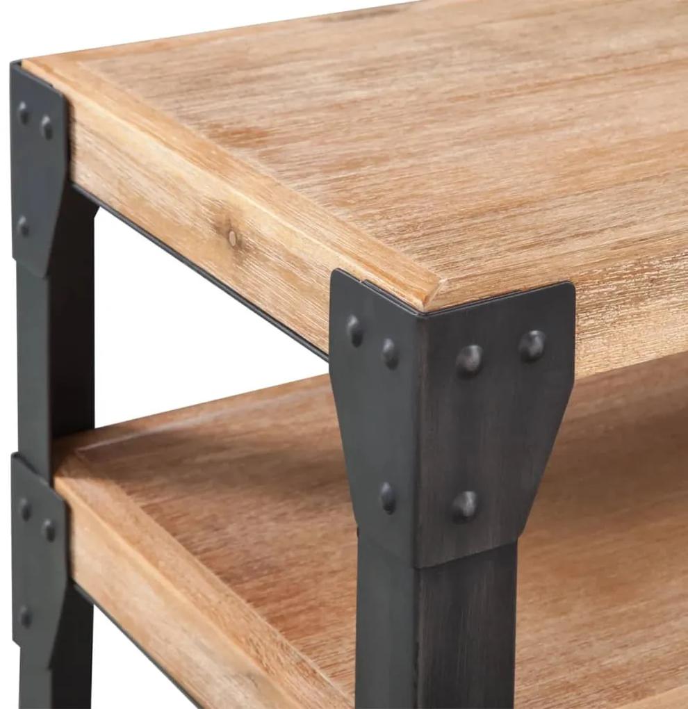 Tavolo consolle in legno massello di acacia 120x40x85 cm