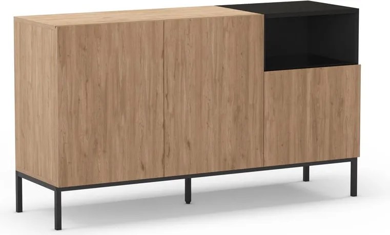 Cassettiera color legno naturale 140x80 cm Cailin - Marckeric