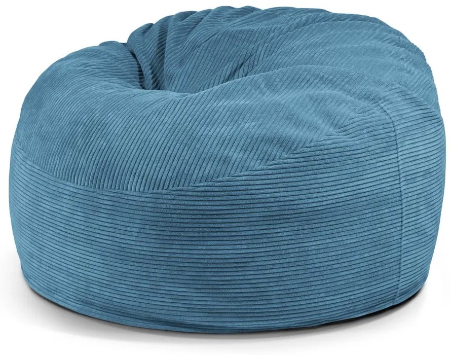 Puof a sacco blu con rivestimento in velluto a coste Om 110 – SLOWDOWN