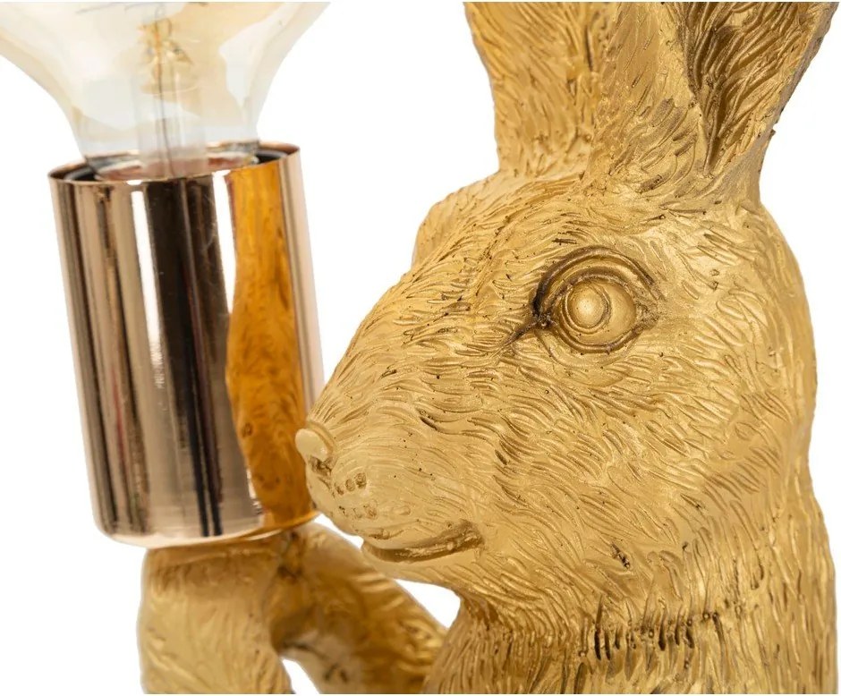 Lampada da tavolo dorata (altezza totale 35,5 cm) Rubbit – Mauro Ferretti