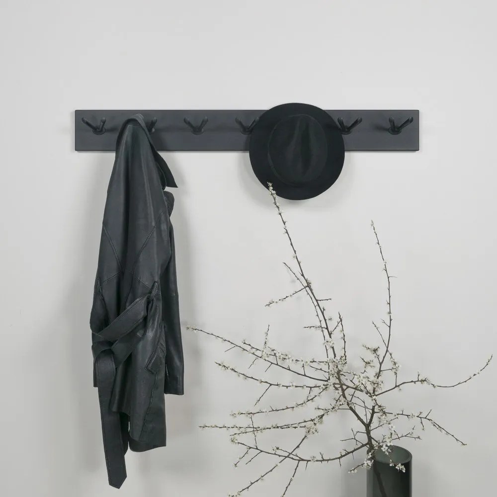 Attaccapanni da parete nero in metallo 104,5 cm Pull – Spinder Design